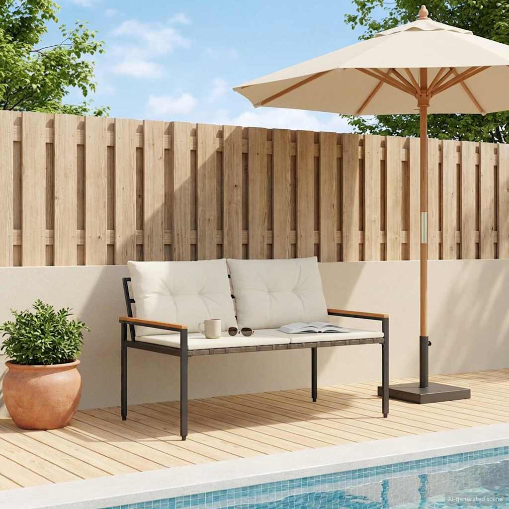 Tuinbank 2 -Seater 116 x 67,5 x 72 cm poly rattan Crèmewit