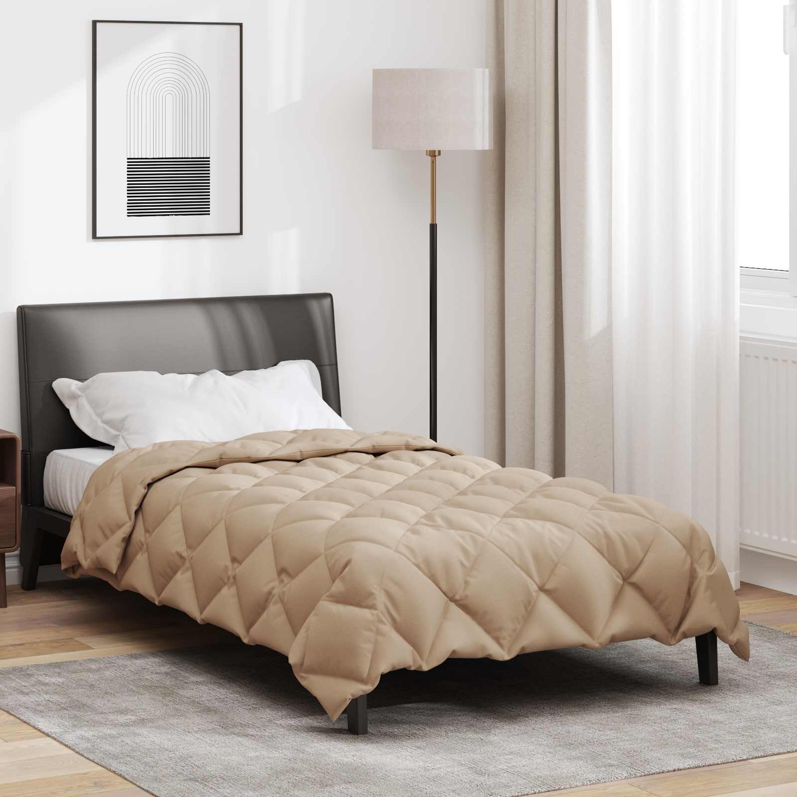 Winter Dekbed Taupe 140 x 220 cm Microfiber – afbeelding 1