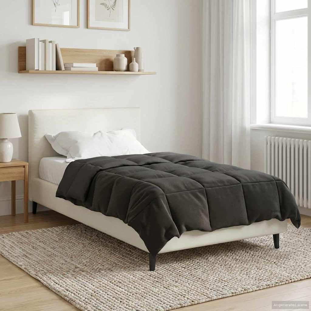Zomerdekbed Doorgestikt Antraciet 135 x 200 cm Microvezel – afbeelding 1