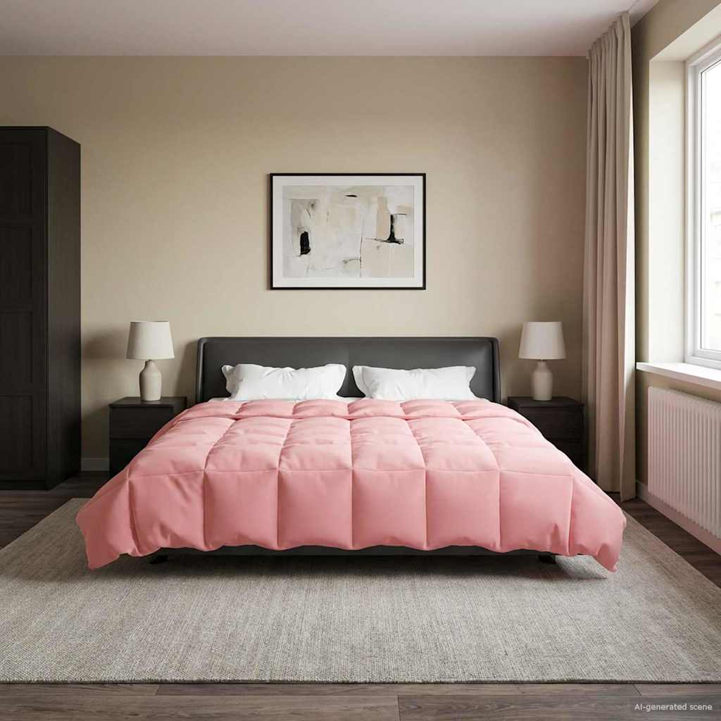 Zomer Dekbed Gekwilt Roze 200 x 200 cm Microfiber – afbeelding 1