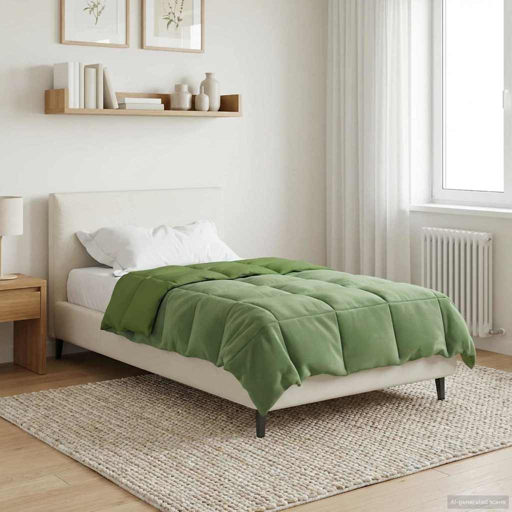 Zomer Dekbed Gekwilt Groen 155 x 200 cm Microfiber – afbeelding 1