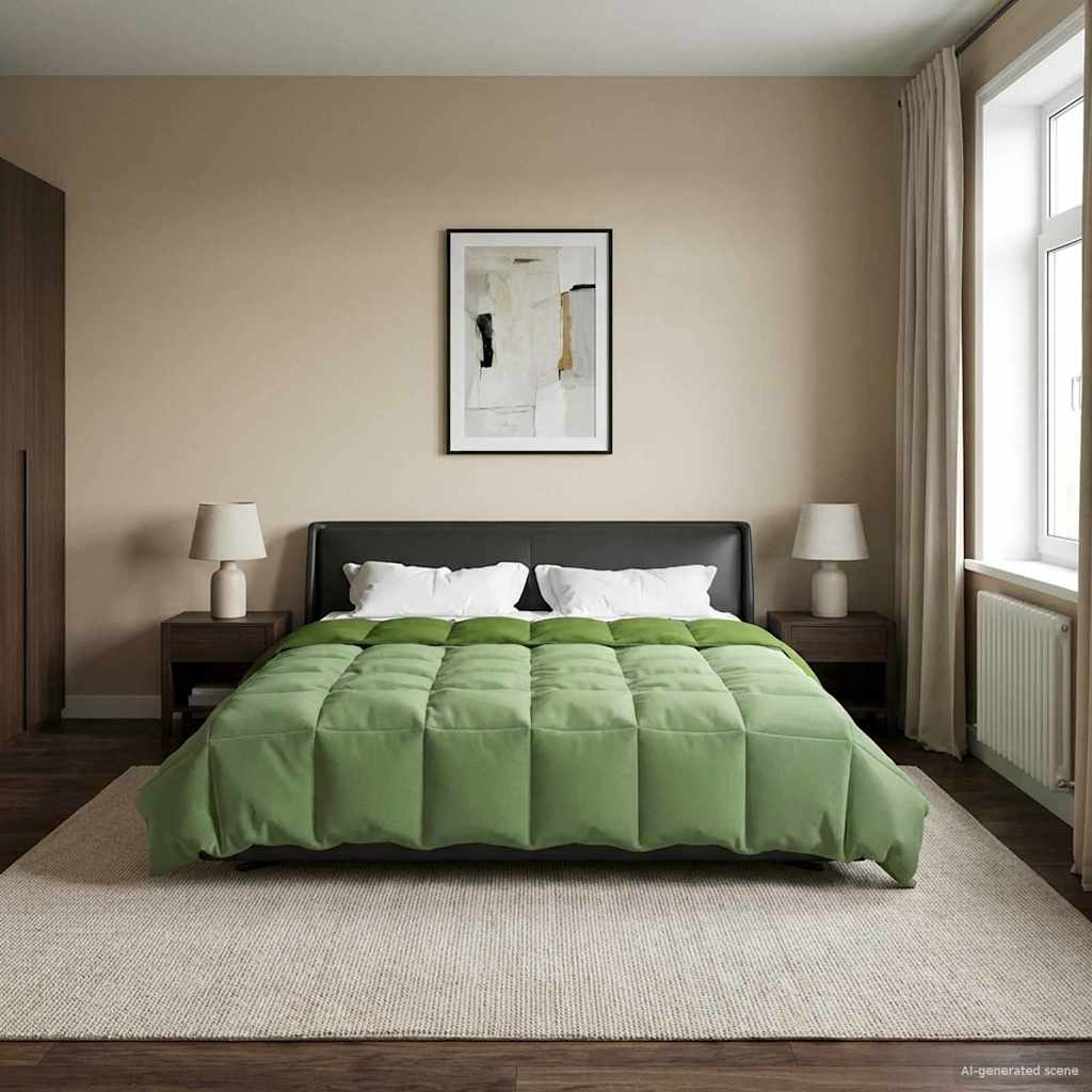 Zomer Dekbed Gekwilt Groen 200 x 200 cm Microfiber – afbeelding 1