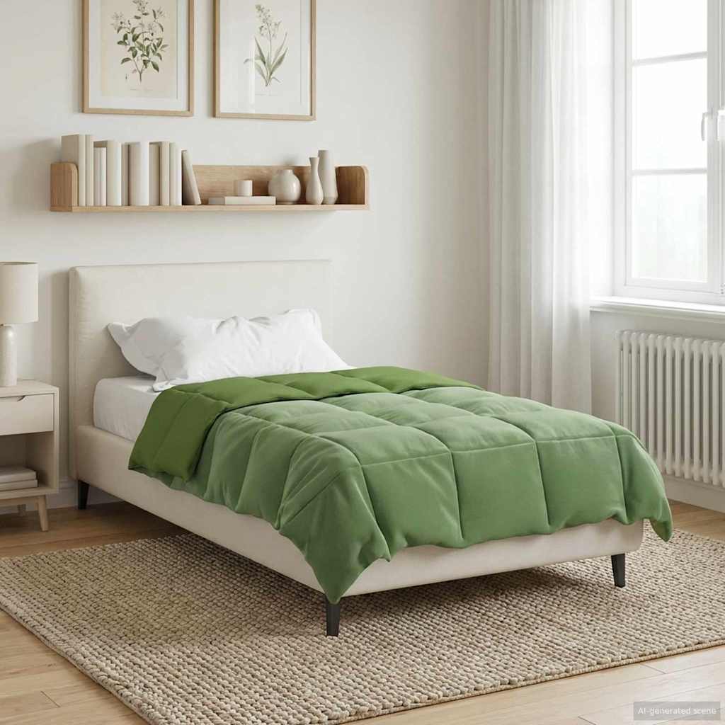 Zomer Dekbed Gekwilt Groen 155 x 220 cm Microfiber – afbeelding 1
