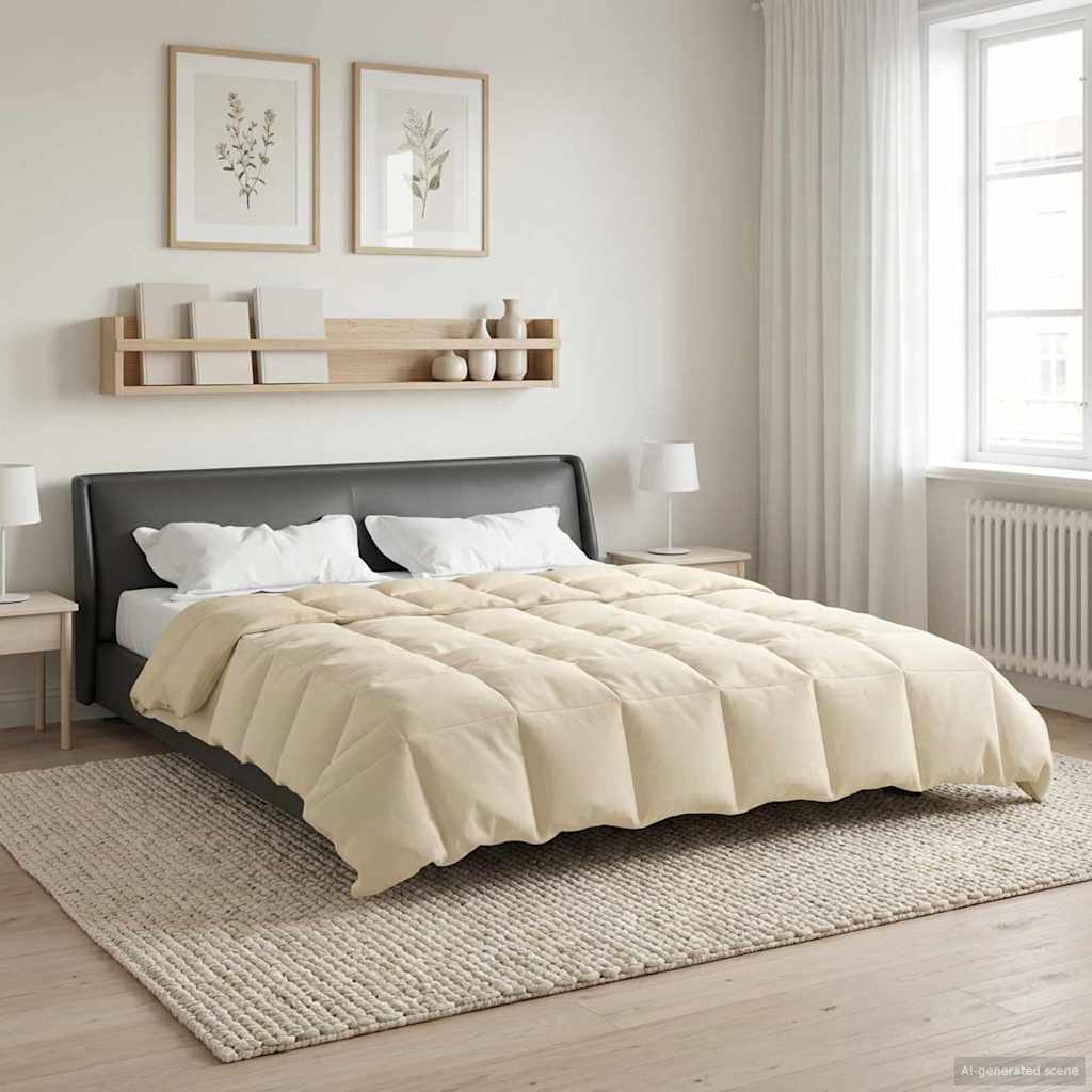 Zomer Dekbed Gekwilt Crème 220 x 240 cm Microfiber
