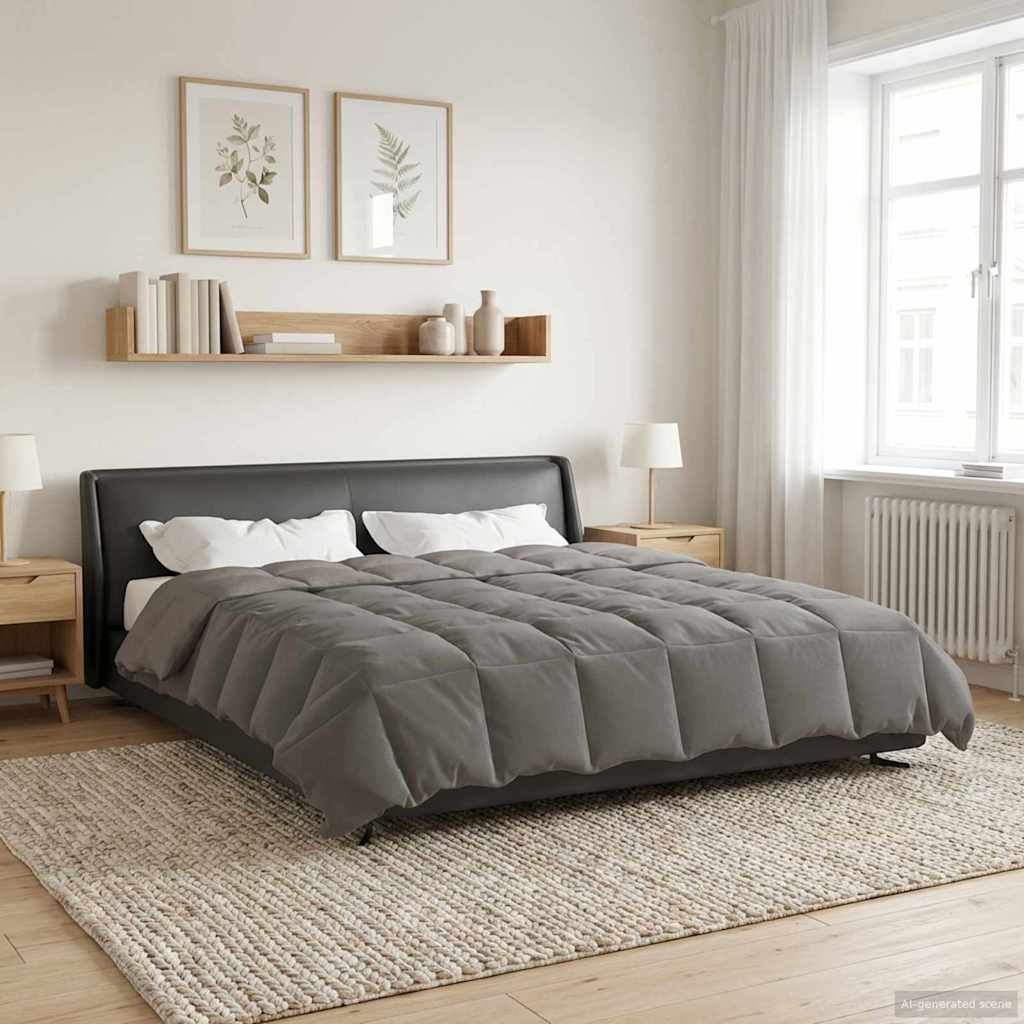 Winter Dekbed Gekwilt Lichtgrijs 240 x 260 cm Microfiber – afbeelding 1