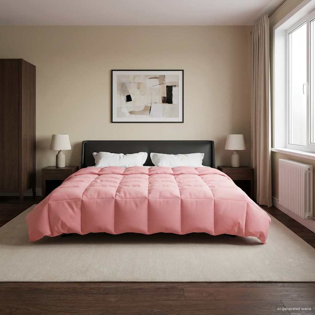 Winter Dekbed Gekwilt Roze 200 x 200 cm Microfiber – afbeelding 1