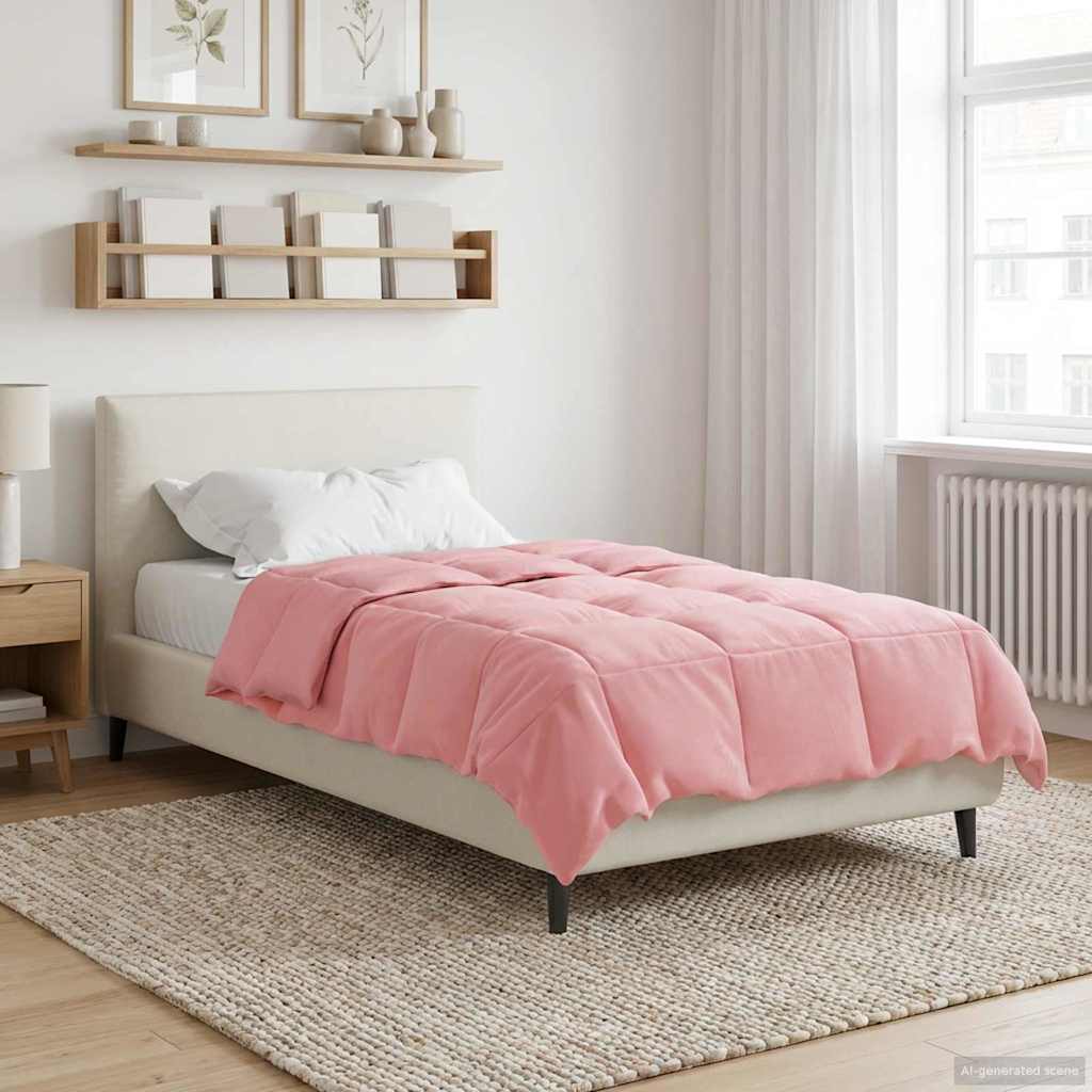 Winter Dekbed Gekwilt Roze 155 x 220 cm Microfiber – afbeelding 1
