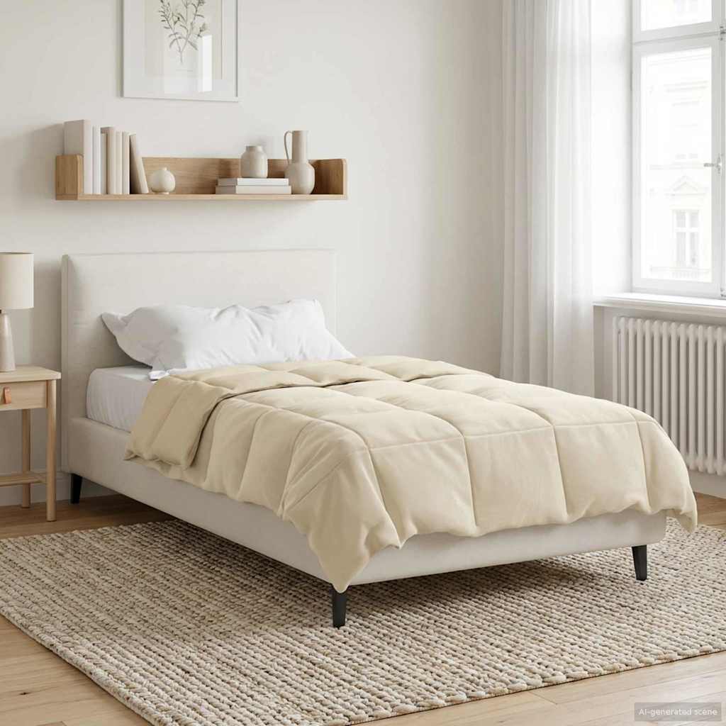 Winter Dekbed Gekwilt Crème 140 x 200 cm Microfiber – afbeelding 1
