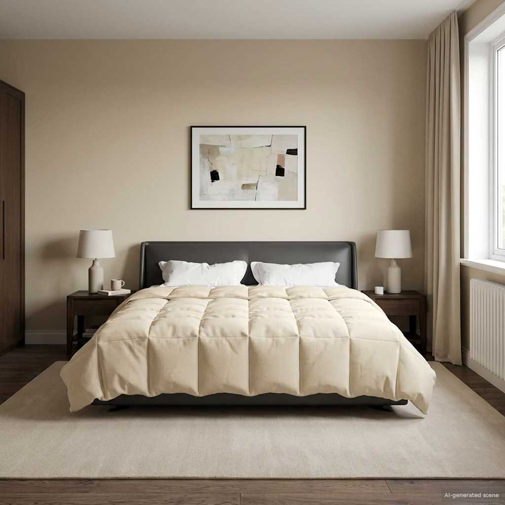 Winter Dekbed Gekwilt Crème 200 x 200 cm Microfiber