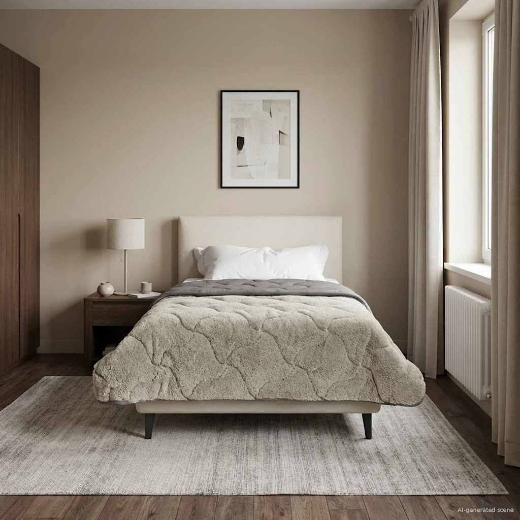 Zomer Dekbed Gekwilt Lichtgrijs 135 x 200 cm – afbeelding 1