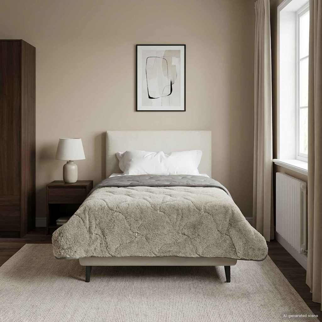 Zomer Dekbed Gekwilt Lichtgrijs 155 x 200 cm – afbeelding 1