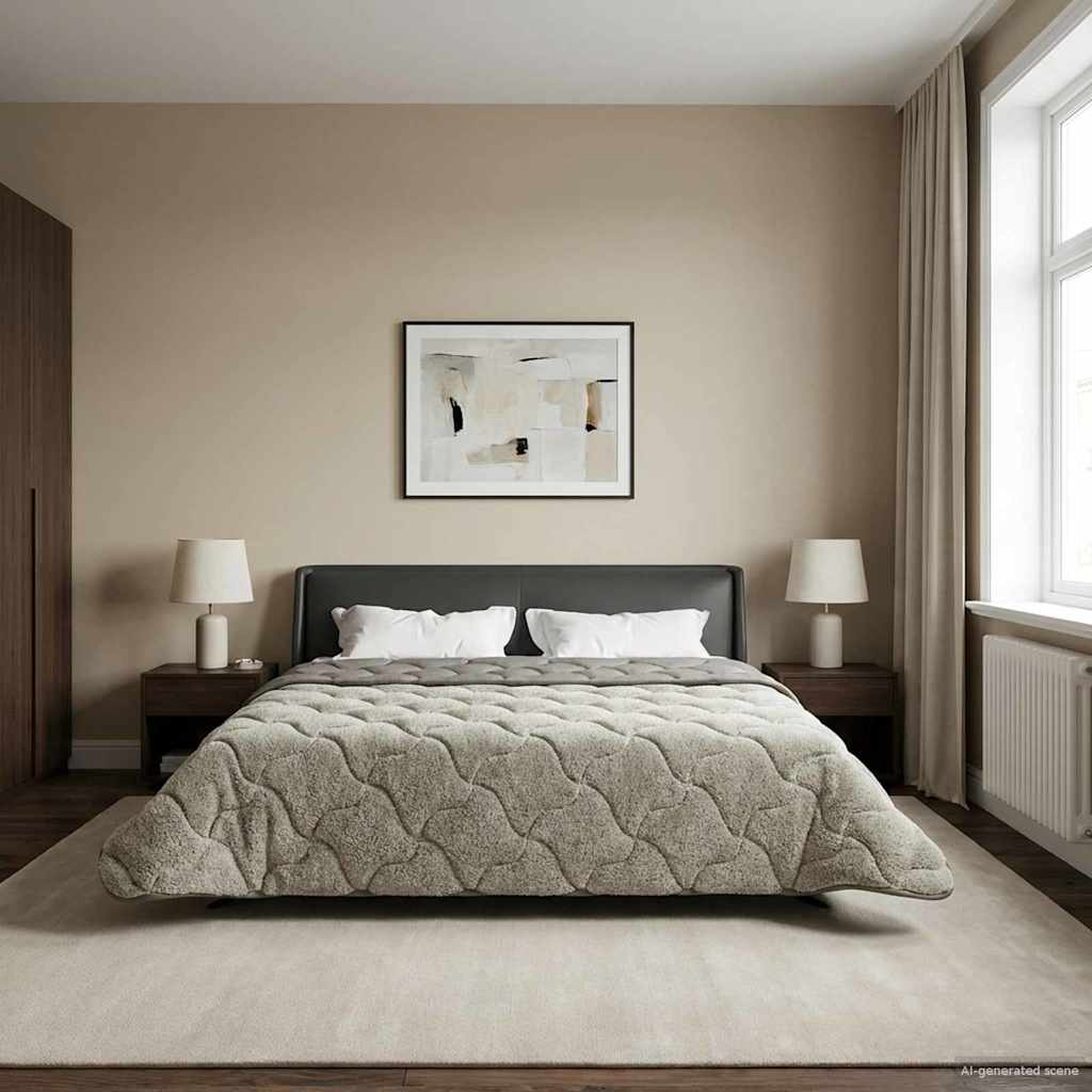 Zomer Dekbed Gekwilt Lichtgrijs 200 x 240 cm – afbeelding 1