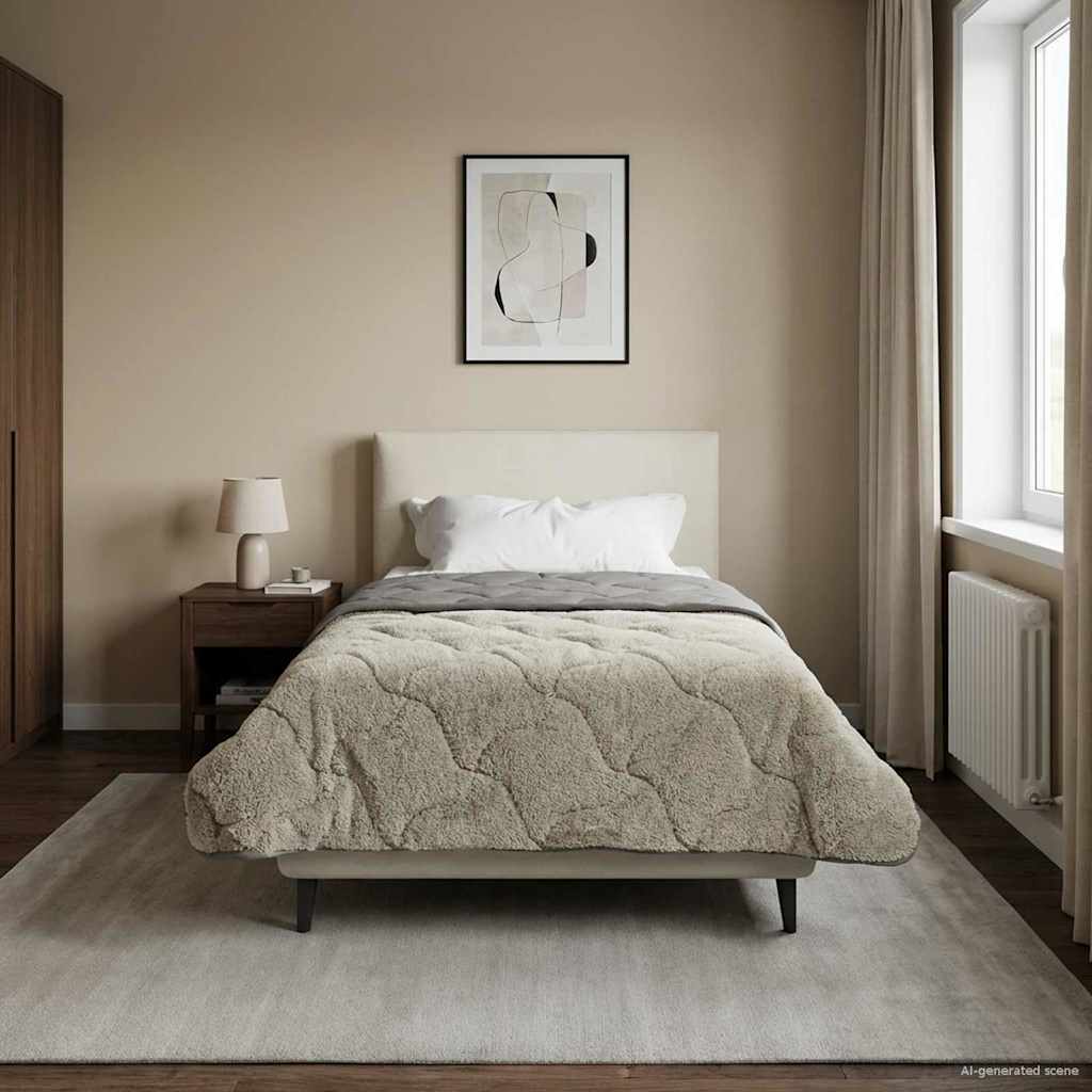 Zomer Dekbed Gekwilt Lichtgrijs 155 x 220 cm – afbeelding 1
