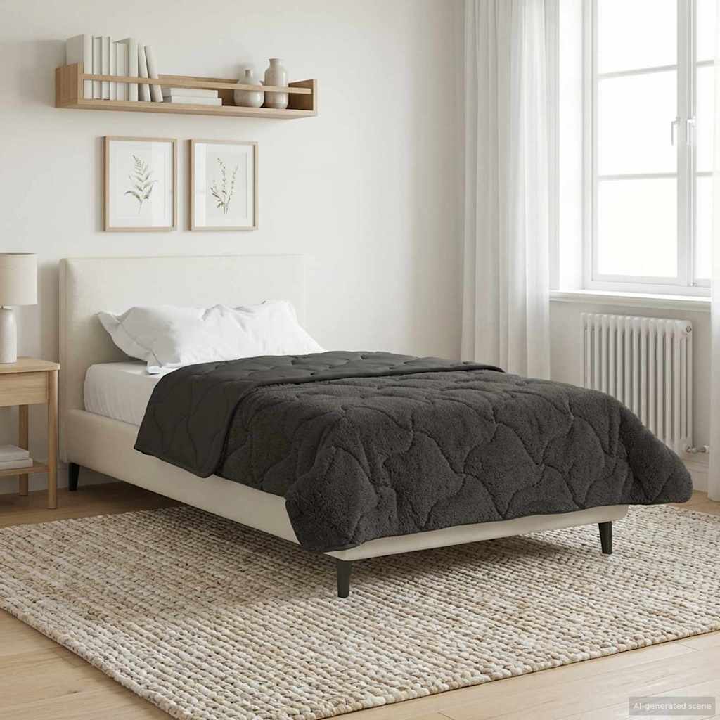 Winter Dekbed Gekwilt Antraciet 155 x 220 cm – afbeelding 1