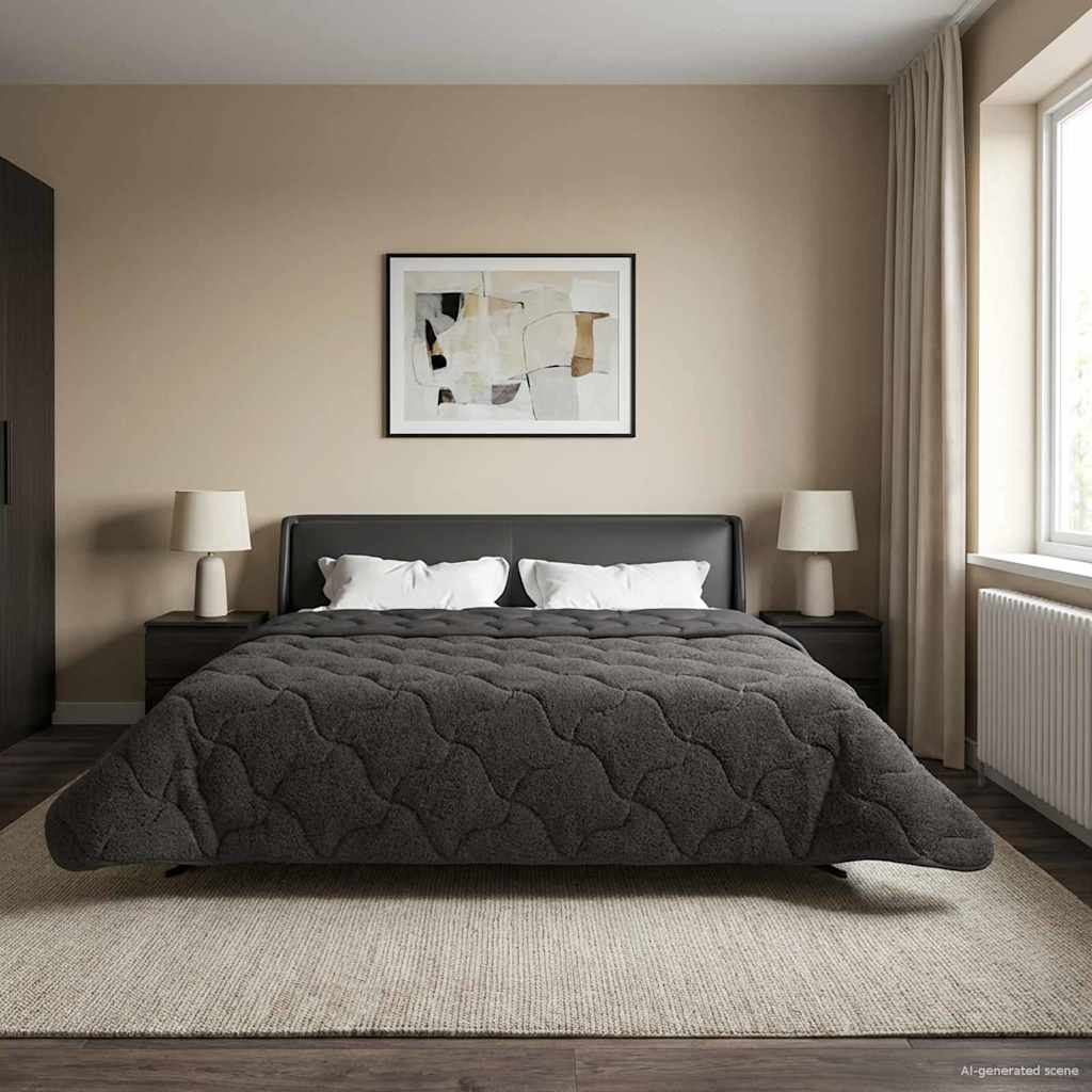 Winter Dekbed Gekwilt Antraciet 240 x 260 cm – afbeelding 1