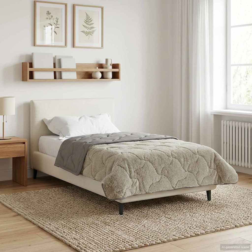 Winter Dekbed Gekwilt Lichtgrijs 140 x 220 cm – afbeelding 1