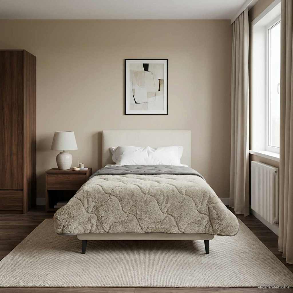 Winter Dekbed Gekwilt Lichtgrijs 155 x 220 cm – afbeelding 1