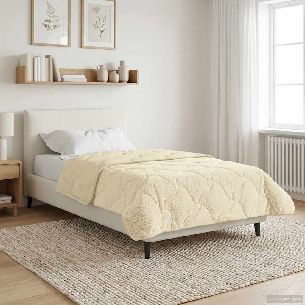 Winter Dekbed Crème 135 x 200 cm Microfiber en Teddy fleece