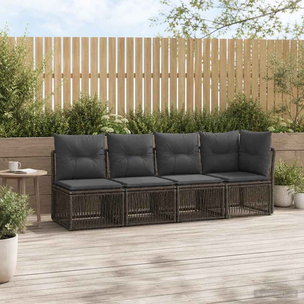 4-Zits Sofa met Linkerarm 4 pcs 4-Aantal zitplaatsen Grijs