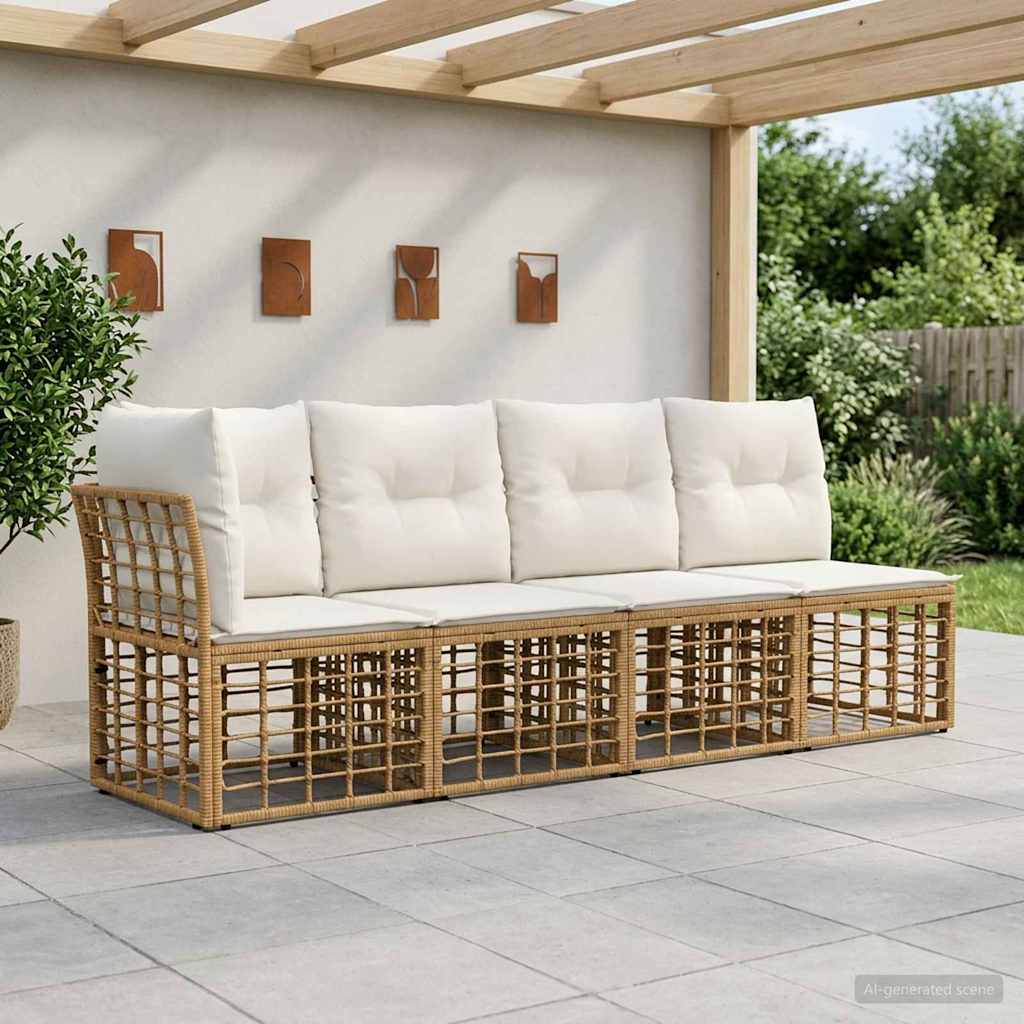 4-Zits Tuin Sofa met Linker Arm 4 pcs 4-Aantal zitplaatsen – afbeelding 1