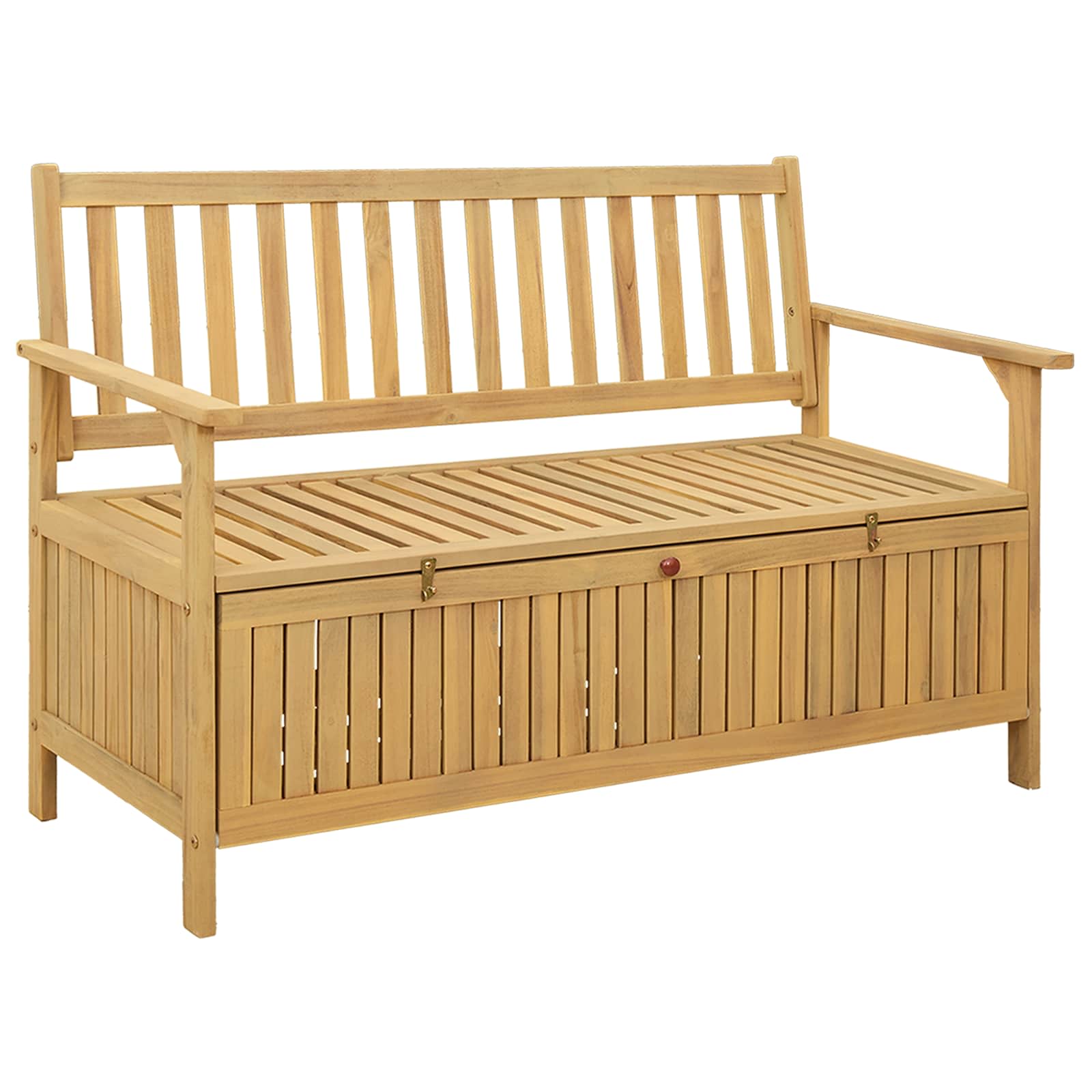 Opslagbank met opslag 120 x 63 x 84 cm Massief Acacia – afbeelding 1