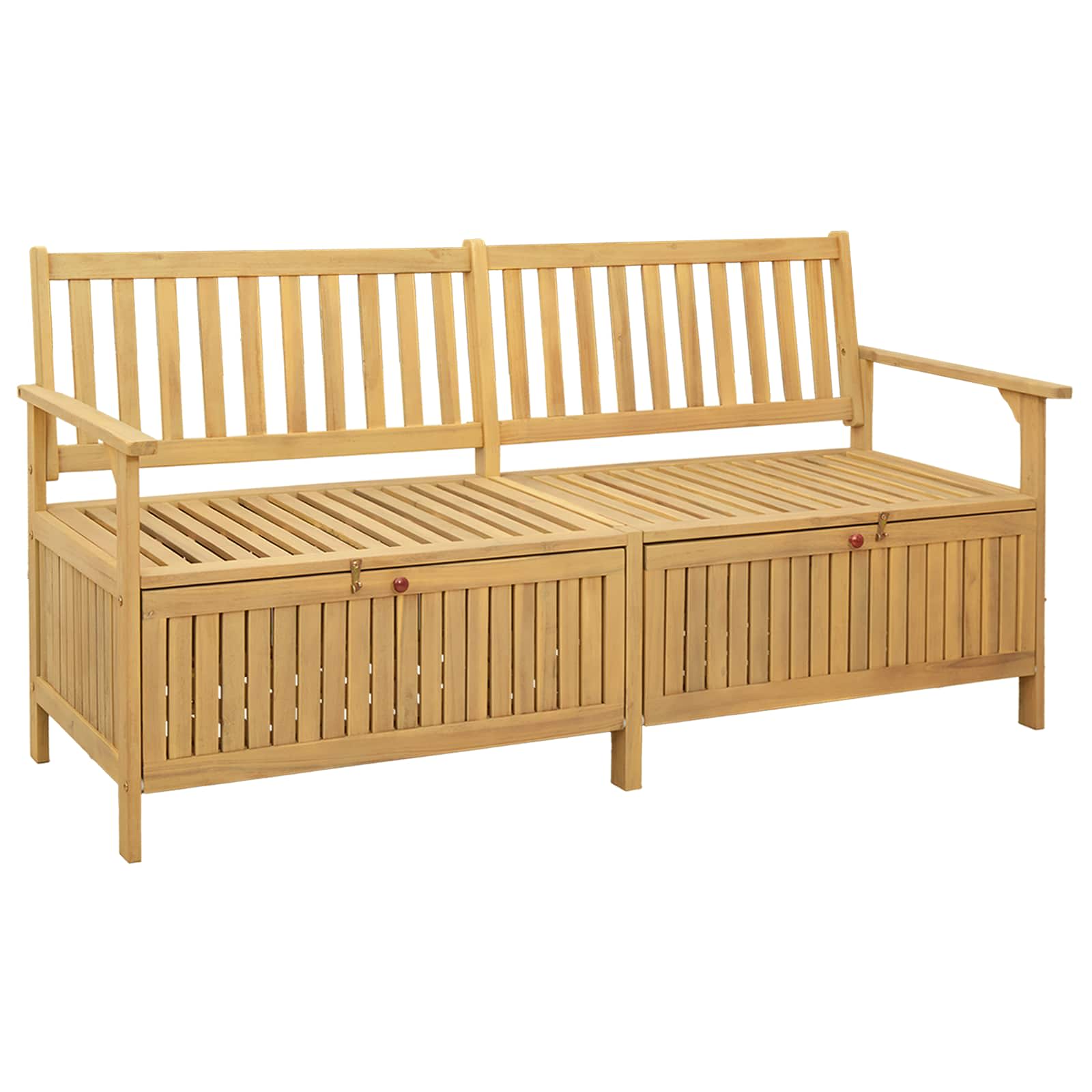 Opslagbank met opslag 170 x 63 x 84 cm Massief Acacia – afbeelding 1