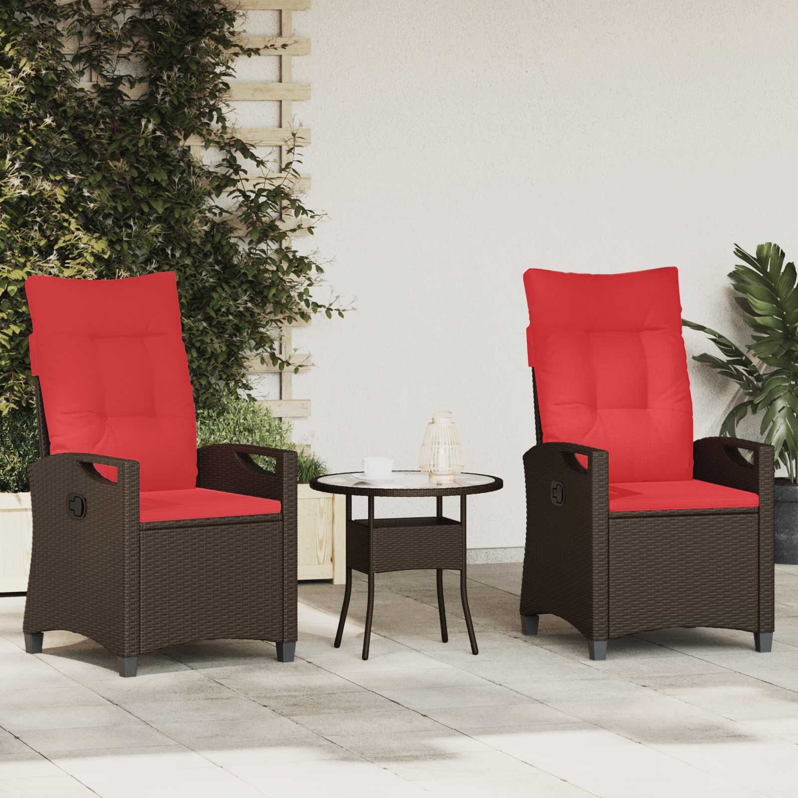 Tuinstoel 56 x 64 x 94 cm staal – afbeelding 1