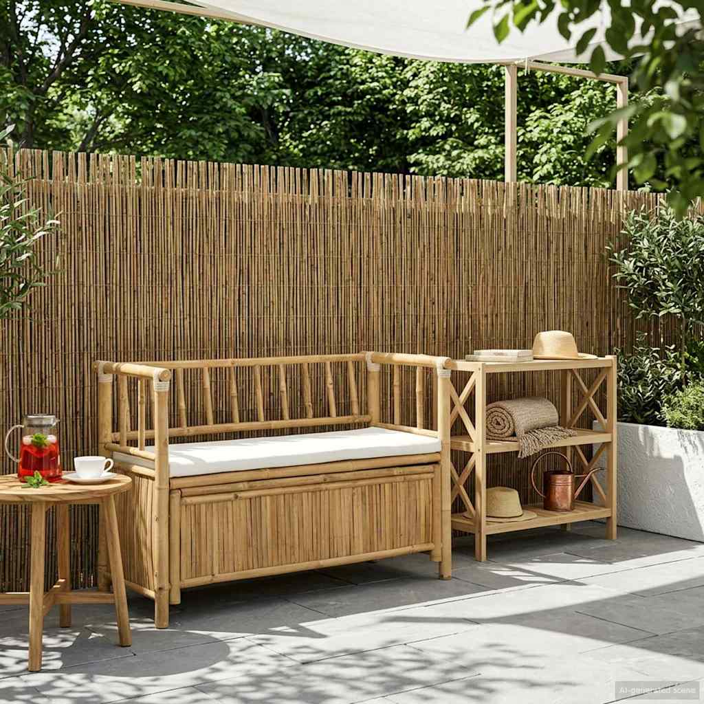 Tuinkast Bank Naturel 110 x 47 x 80 cm Bamboe
