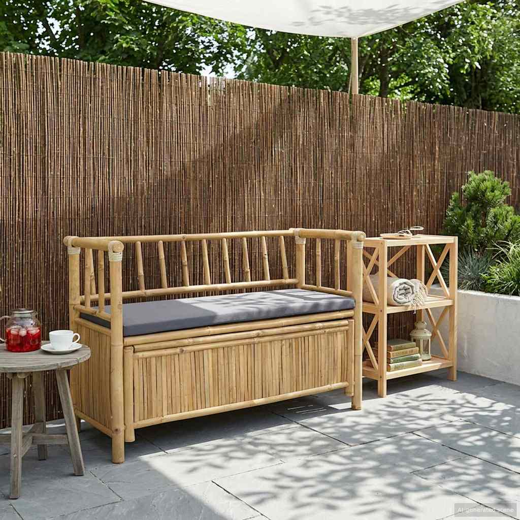 Tuinkast Bank Naturel 110 x 47 x 80 cm Bamboe
