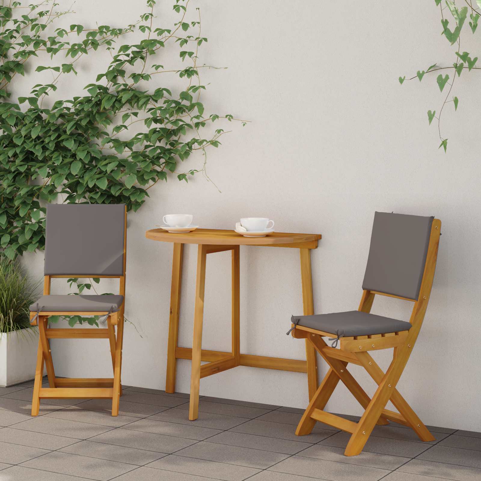 Bistrostoelen voor buiten 2 pcs Donkergrijs 38 x 46 x 85 cm
