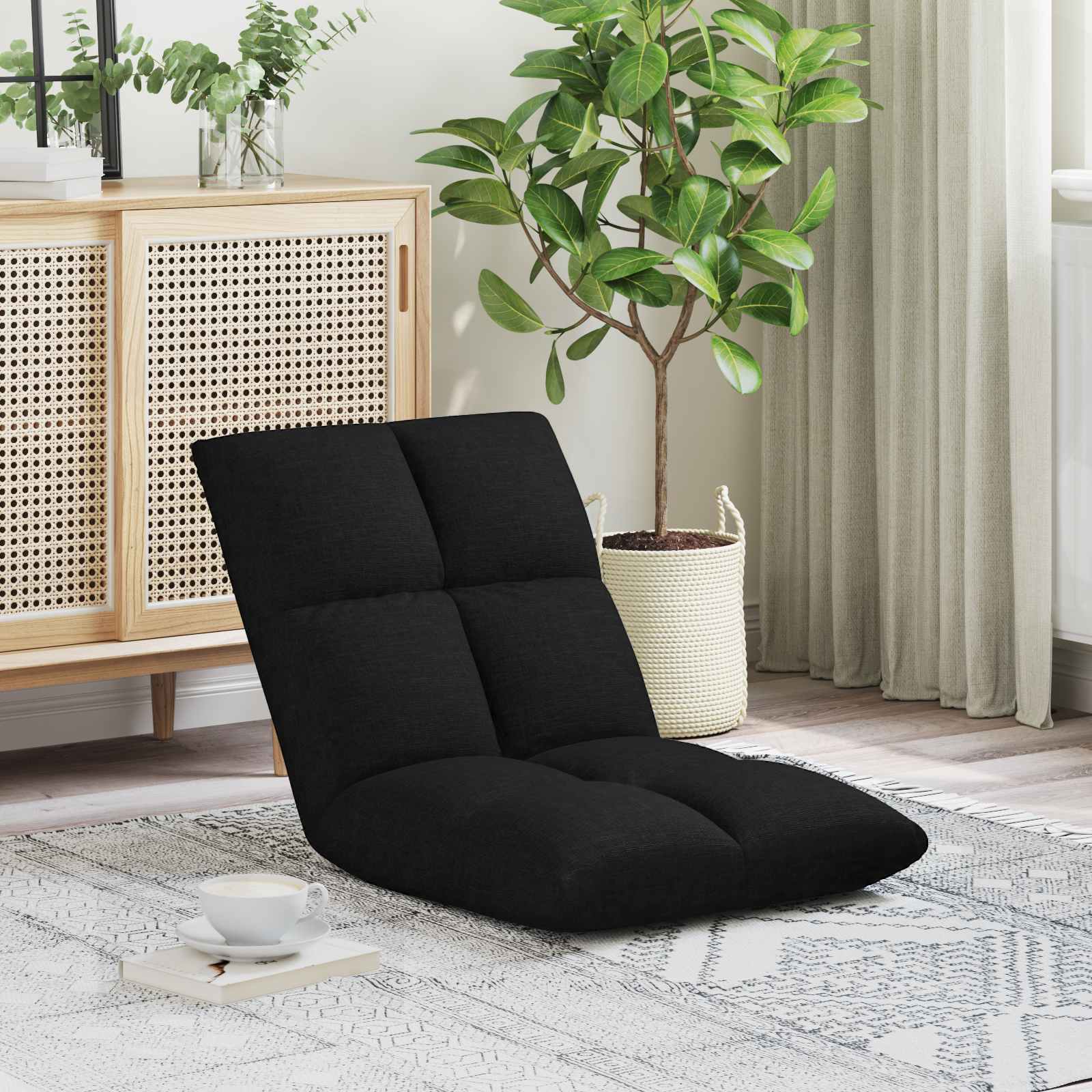 Vloerstoel Zwart 50 x 61 x 57 cm Stof