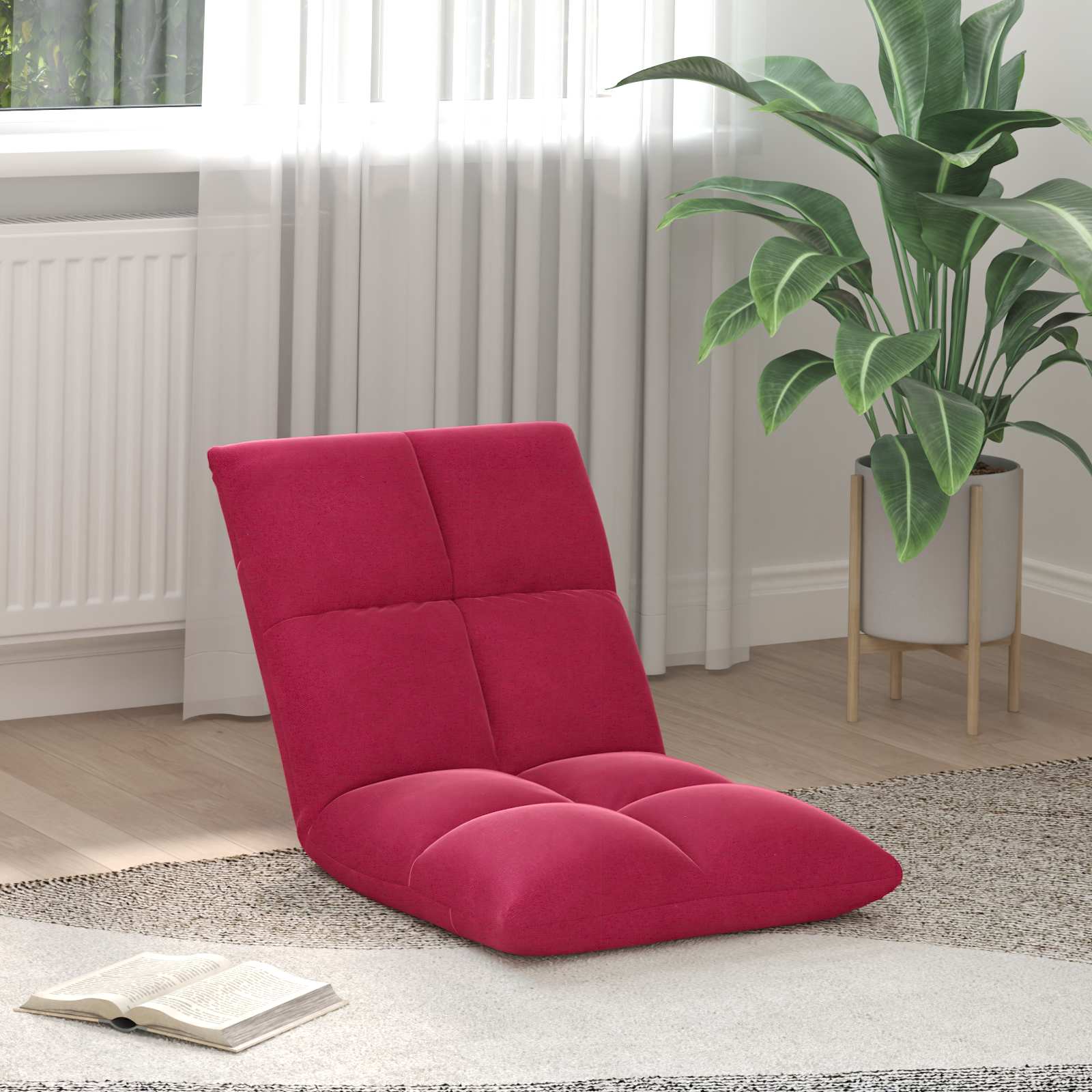 Vloerstoel Wijnrood 50 x 61 x 57 cm Fluweel