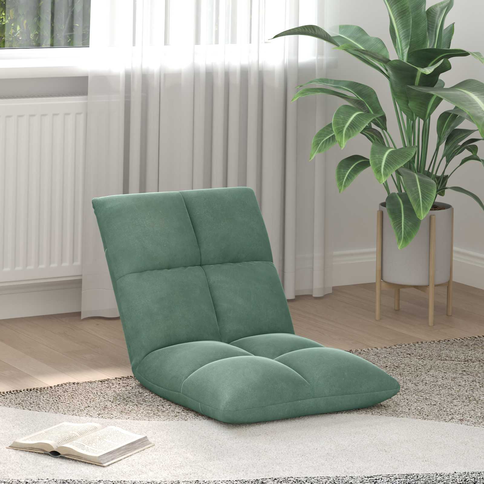 Vloerstoel Zeegroen 50 x 61 x 57 cm Fluweel – afbeelding 1