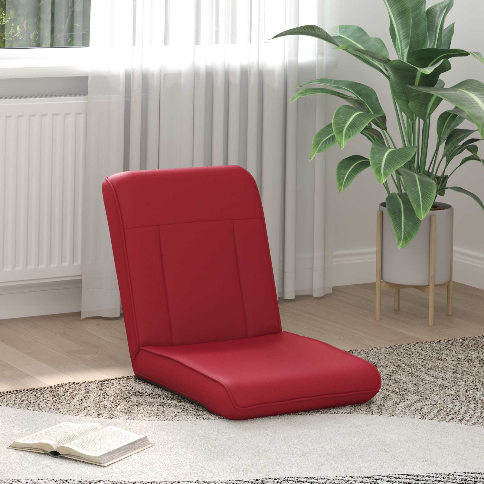 Vloerstoel Wijnrood 50 x 73 x 60 cm Nep Leer