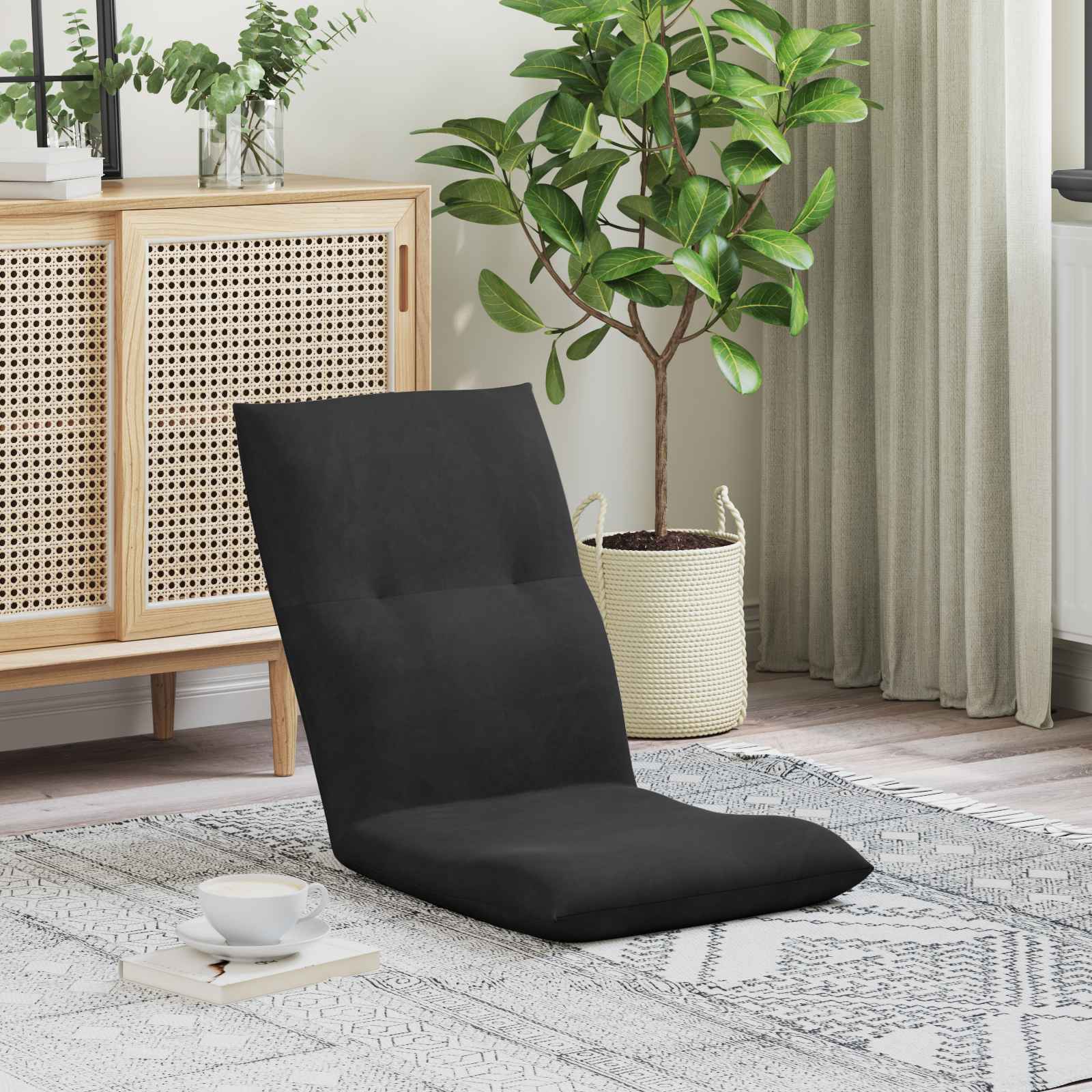 Vloerstoel Zwart 46 x 50 x 61 cm Fluweel