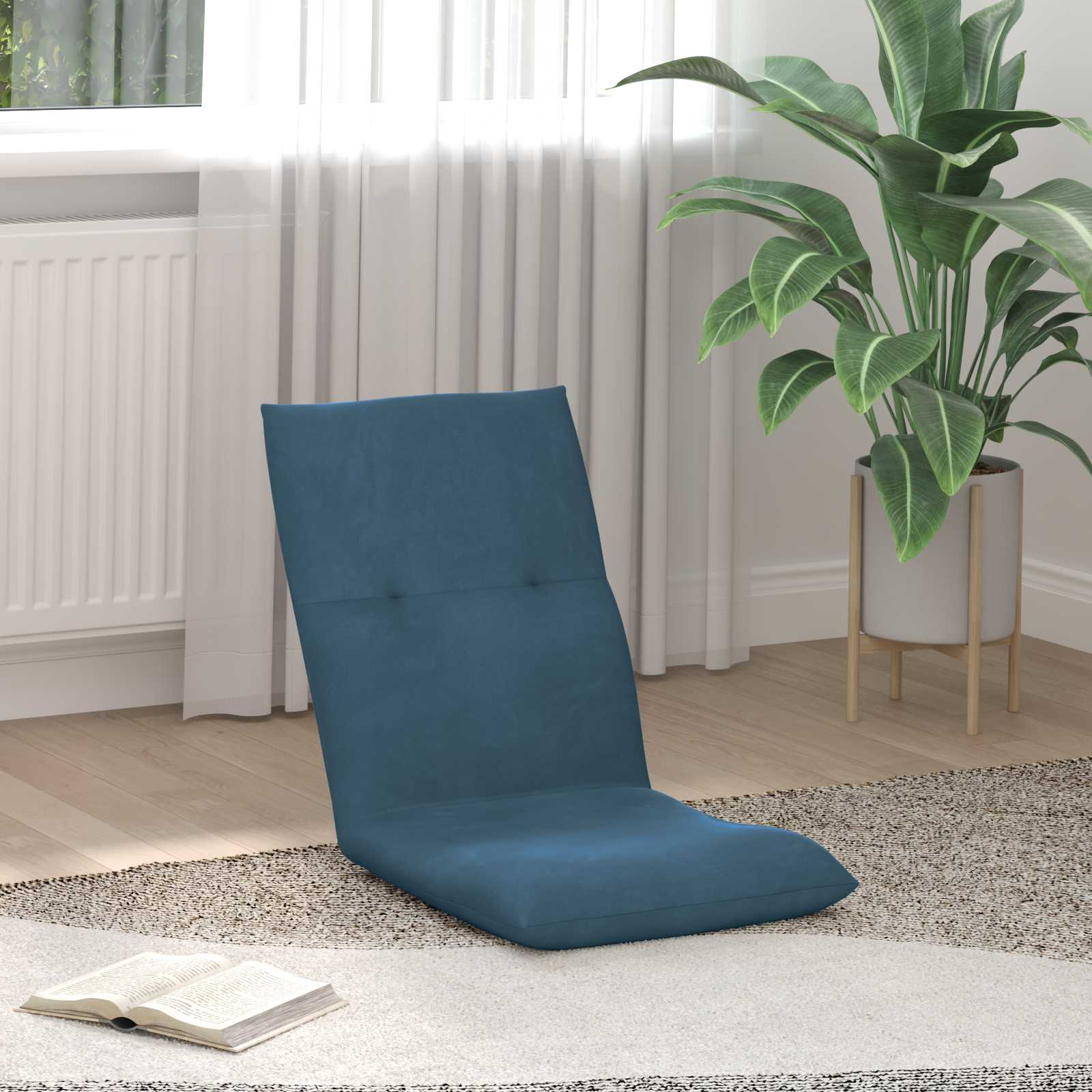 Vloerstoel Blauw 46 x 50 x 61 cm Fluweel