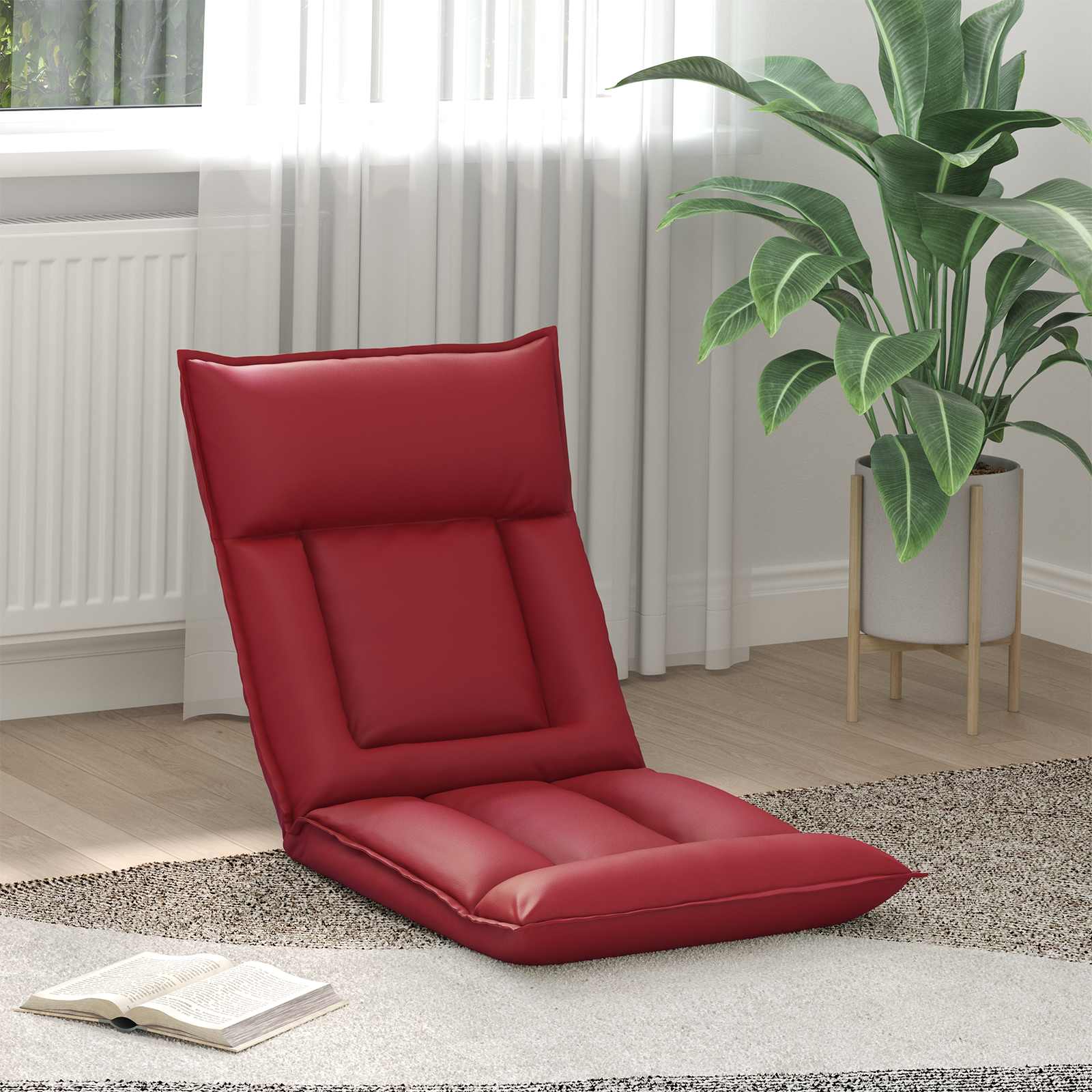 Vloerstoel Wijnrood 55 x 61 x 70 cm Nep Leer