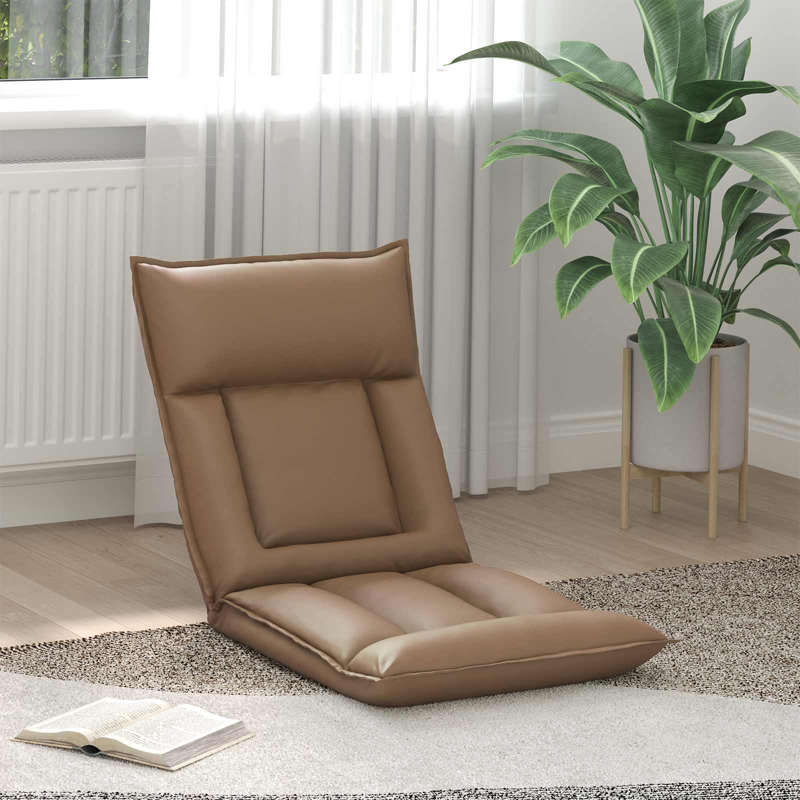 Vloerstoel Cappuccino 55 x 61 x 70 cm Nep Leer