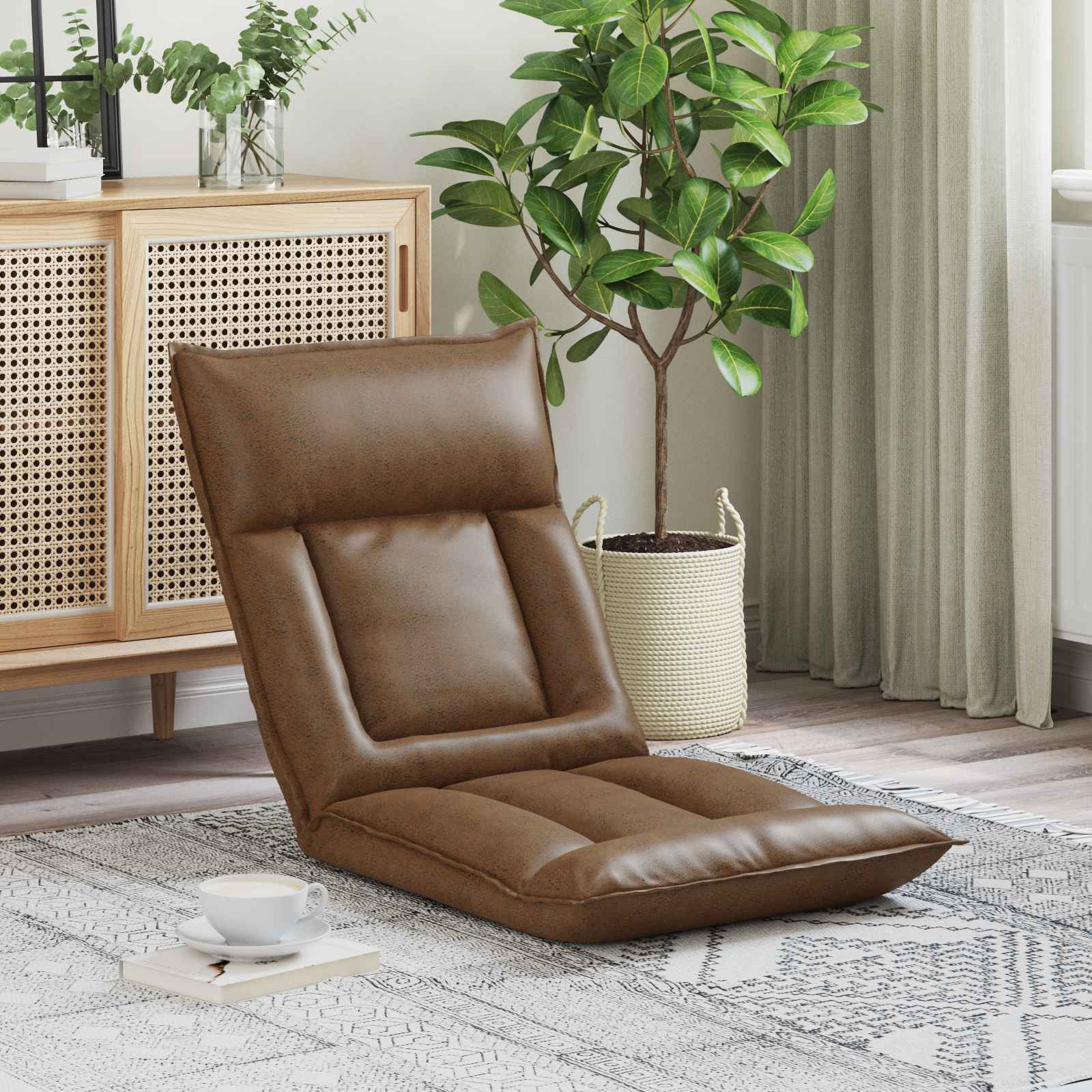 Vloerstoel Bruin 55 x 61 x 70 cm Stof