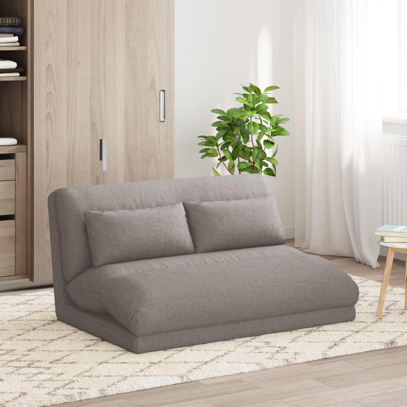 Vloerstoel Taupe 110 x 82 x 55 cm Stof