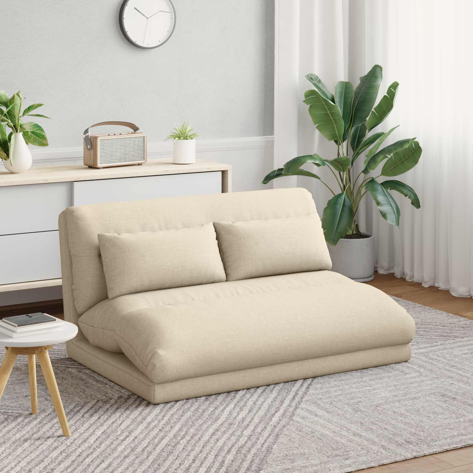 Vloerstoel Crème 110 x 82 x 55 cm Stof
