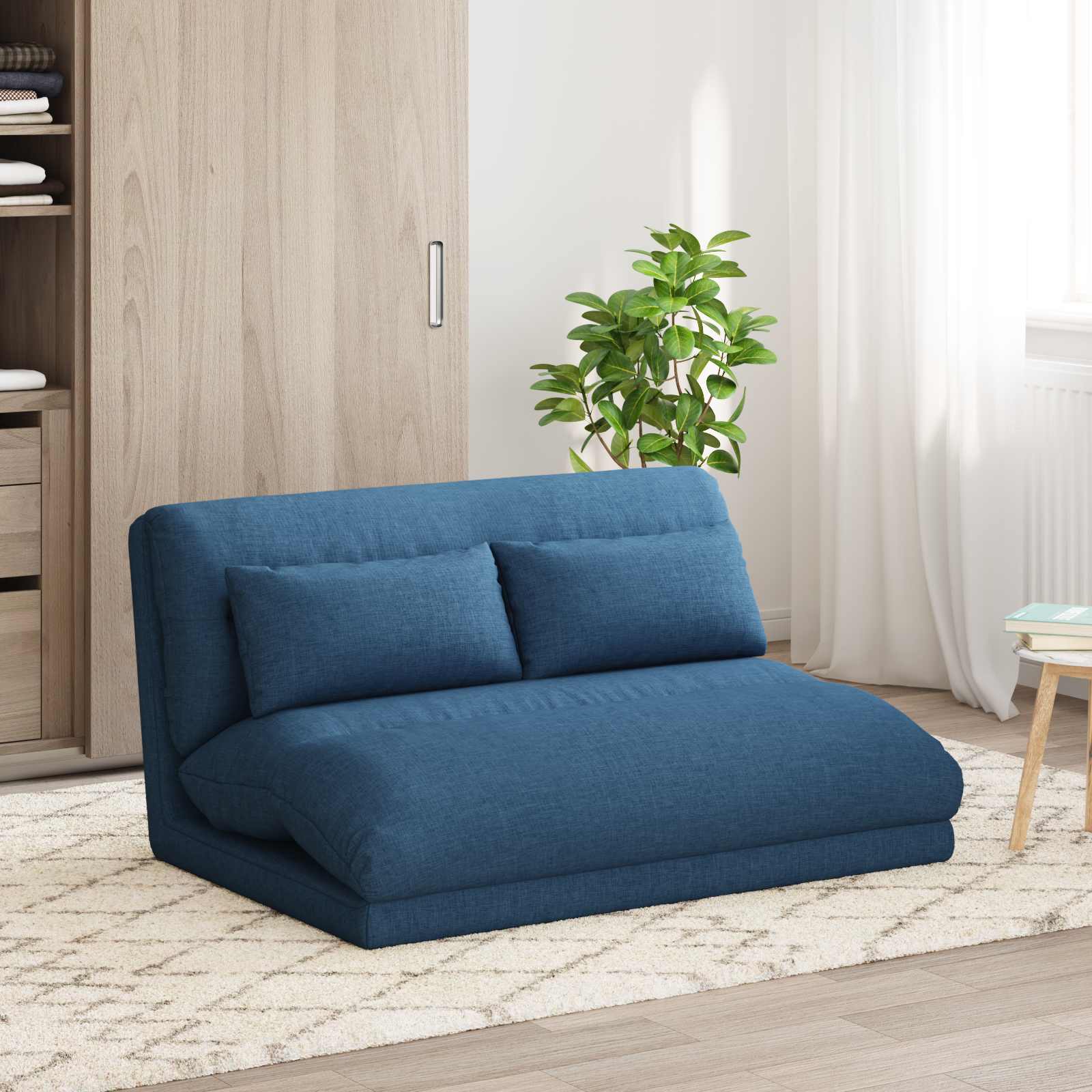 Vloerstoel Blauw 110 x 82 x 55 cm Stof