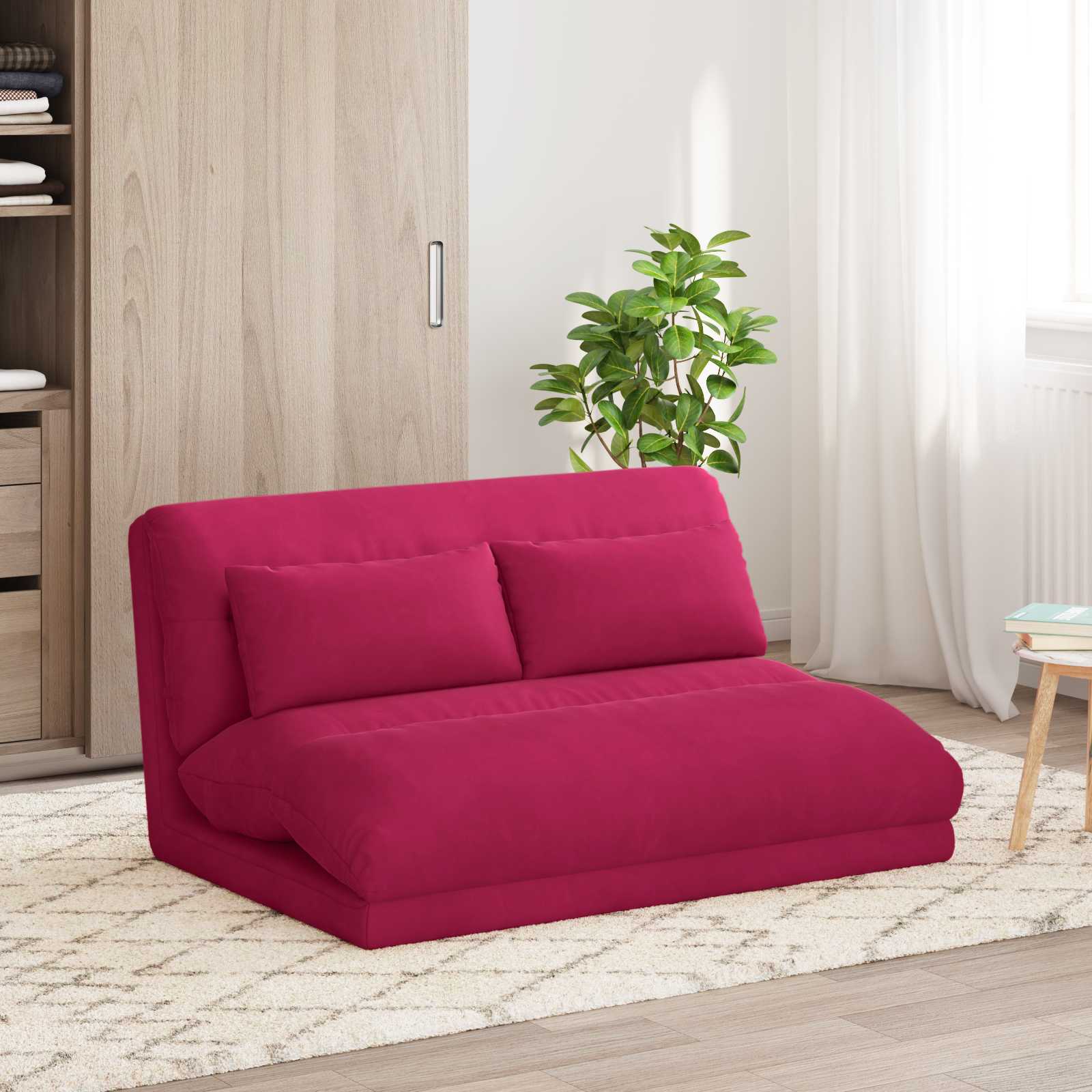 Vloerstoel Wijnrood 110 x 82 x 55 cm Fluweel
