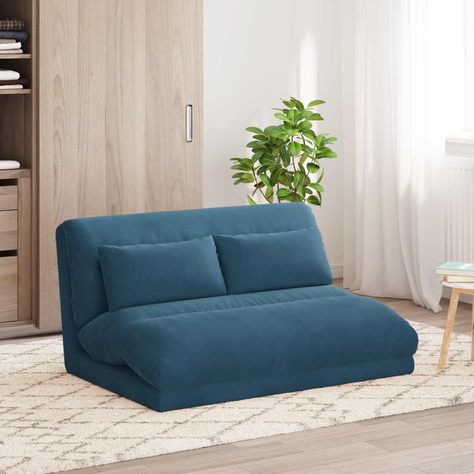 Vloerstoel Blauw 110 x 82 x 55 cm Fluweel