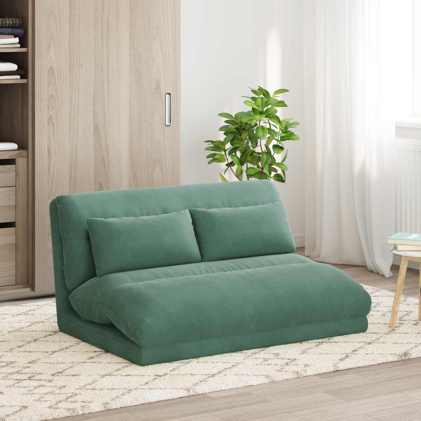 Vloerstoel Zeegroen 110 x 82 x 55 cm Fluweel