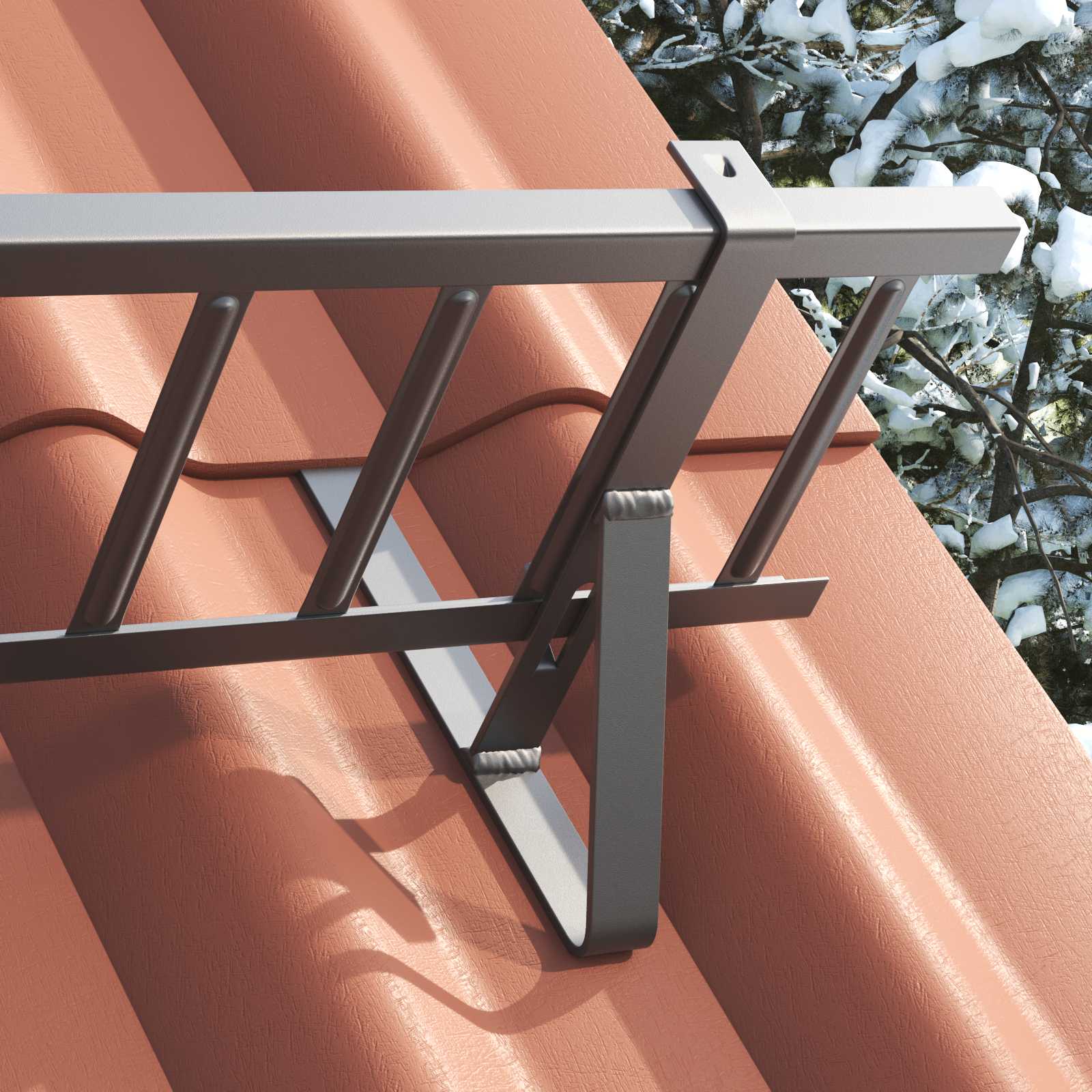 Dak sneeuwbeugel Antraciet 800 x 29,5 x 34,5 cm Staal – afbeelding 4