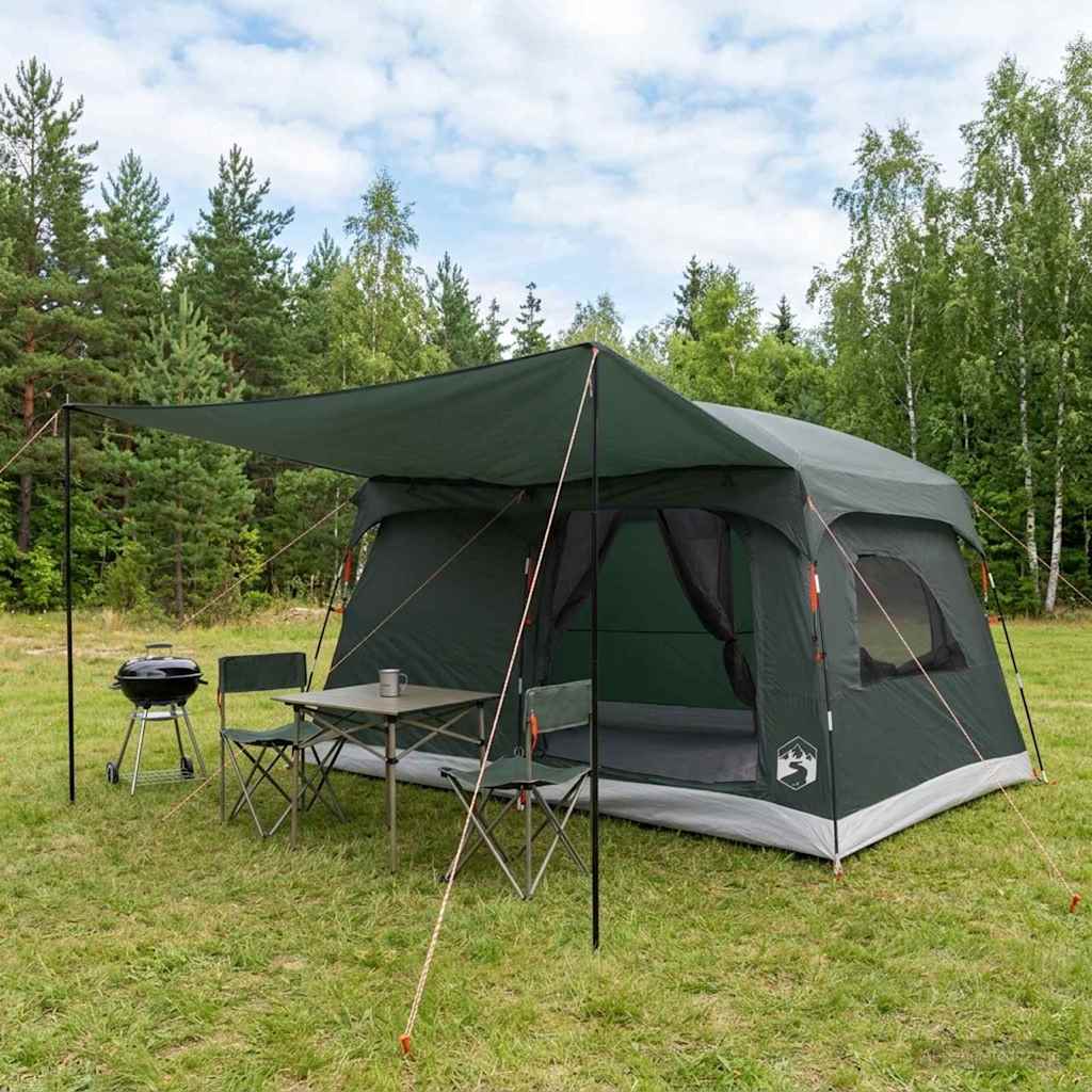 Gezinstent met dak Legergroen 320 x 210 x 180 cm Polyester