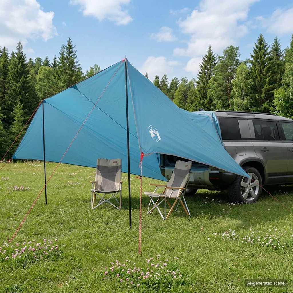Voertuig luifel Blauw 518 x 580 x 215 cm Polyester en staal