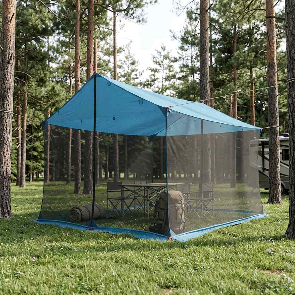 Campingzeil met gaaswanden Blauw 340 x 260 x 220 cm