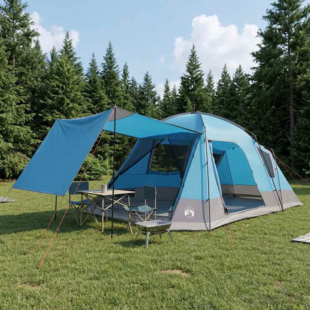 Huisje Tent met dak Blauw 12-Persoons Polyester en staal